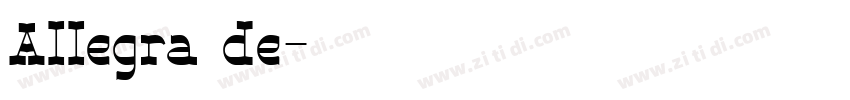 Allegra de字体转换